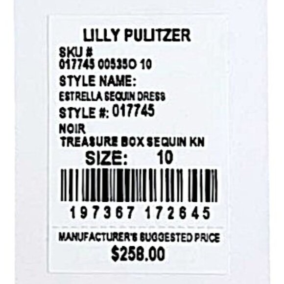 Lilly Pulitzer Estrella Sequin Dress in Noir/Treasure Box Sequin Knit NWT - 10 - Picture 8 of 9